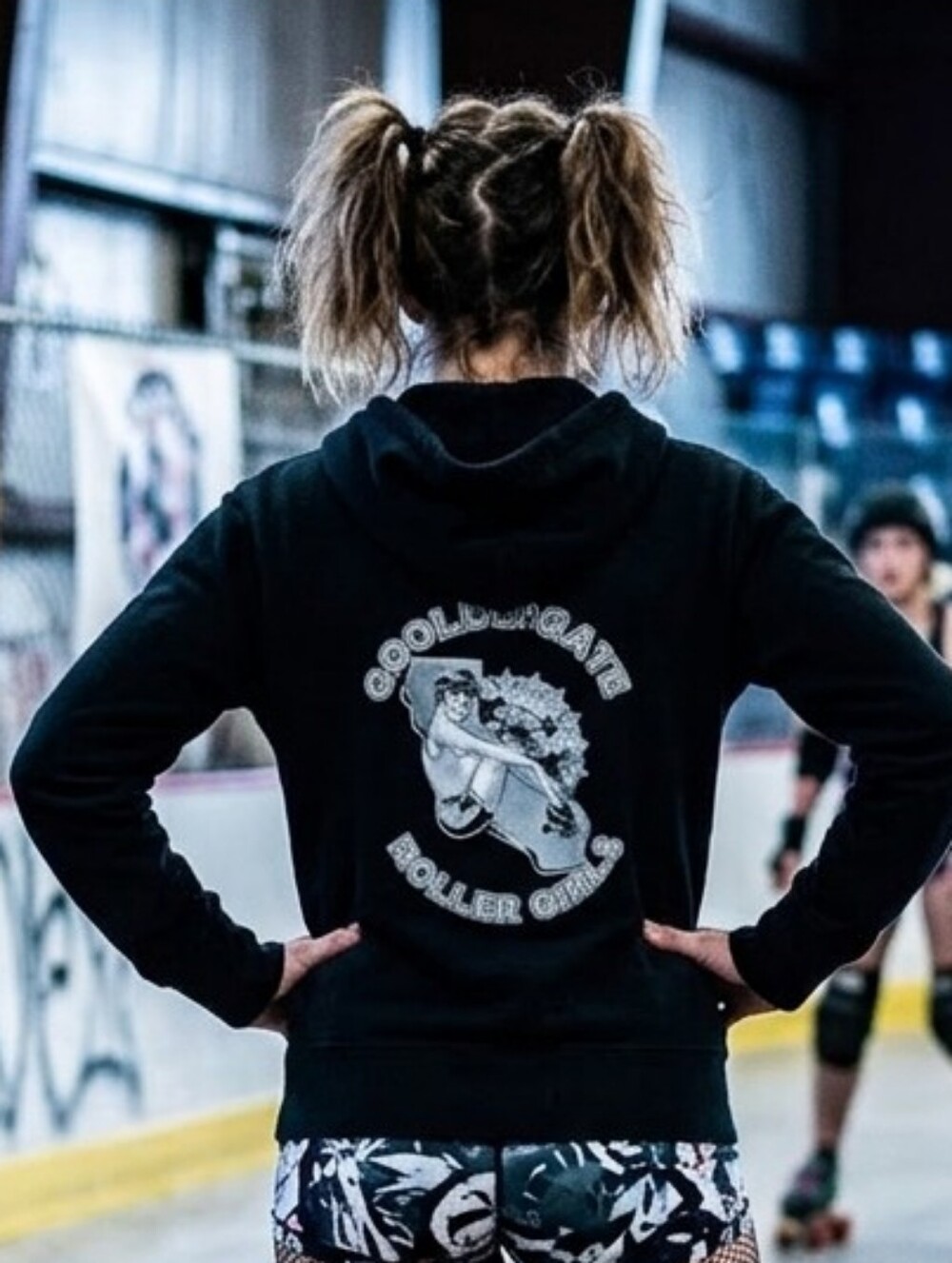 VINTAGE Golden State Roller Girls Zip Up Hoodie - Rare Sport-Tek